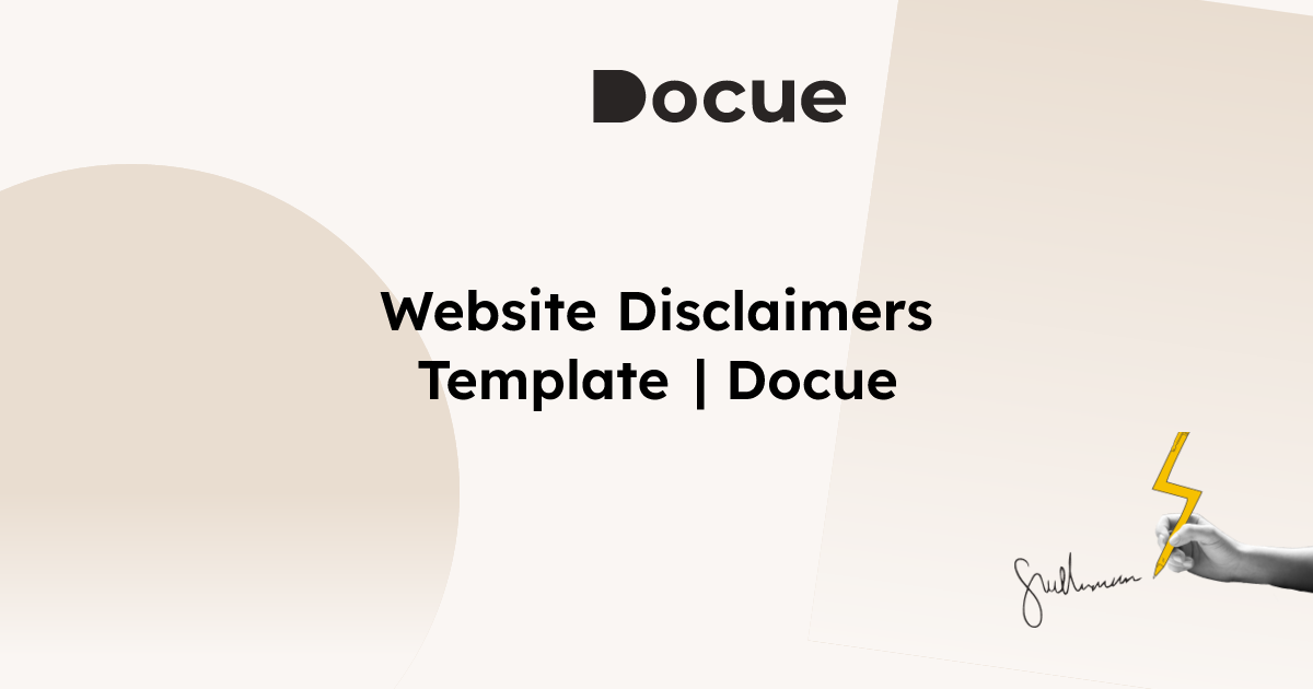 Website Disclaimers Template | Docue